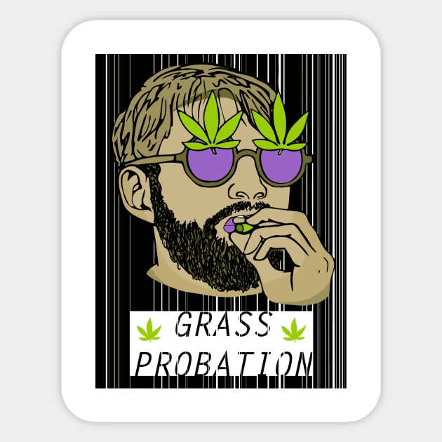 Grass Probation Sticker by Jamainano